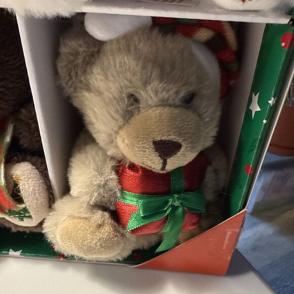 NIB 12 Piece Hugfun Plush Christmas Ornament Collection Snowmen Reindeer Moose - Picture 8 of 15